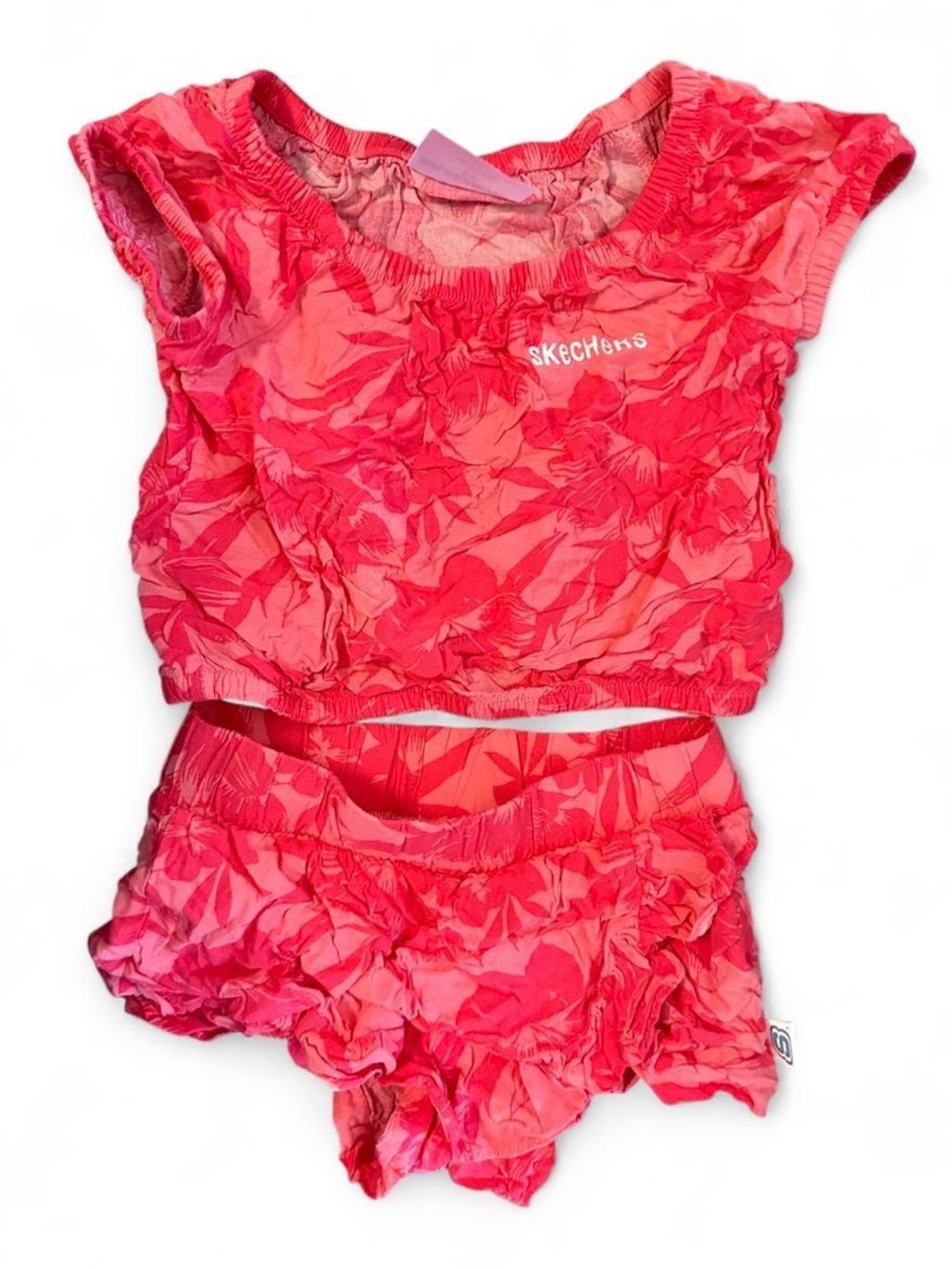 Skechers Girls Pink & Coral Floral Two-Piece Matching Set